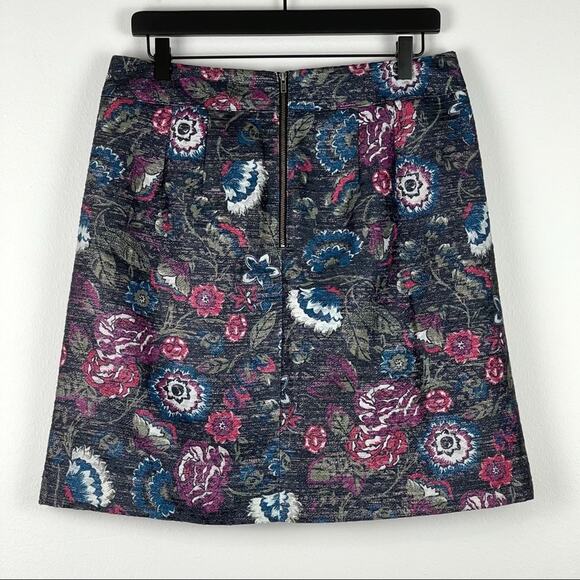 Loft Outlet Floral Brocade / Tapestry Style Pleated Skirt w/ Metallic Thread - 8 - Picture 4 of 10